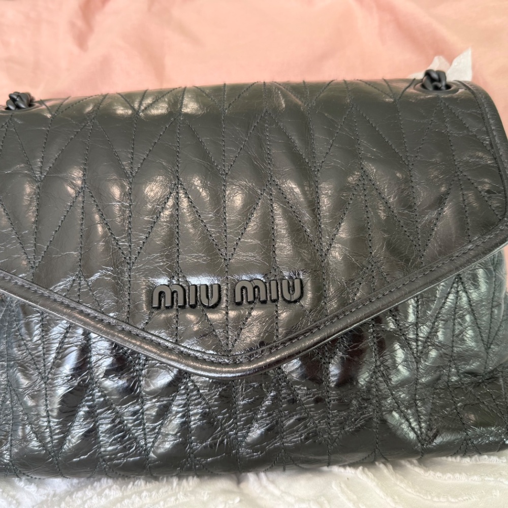Miu Miu Trapuntato Soft Shoulder Bag  NWOT